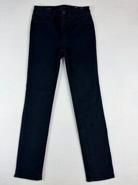Talbots Women’s Straight Leg Jeans Size 2 Black Stretch Mid Rise Denim Pants